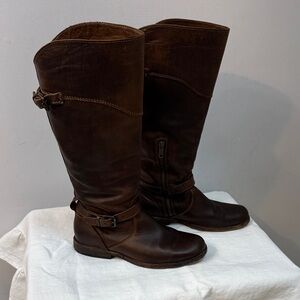 Frye Brown Dorado Knee High Riding Boots 6.5B